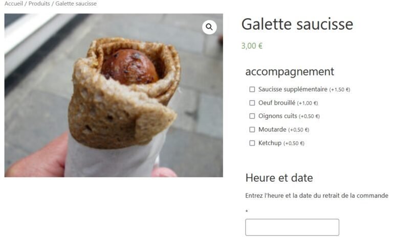 produit woocommerce avec options