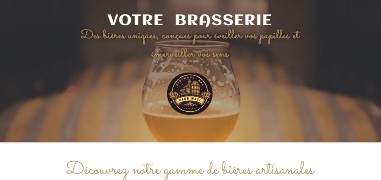 prototype de site vitrine pour une brasserie